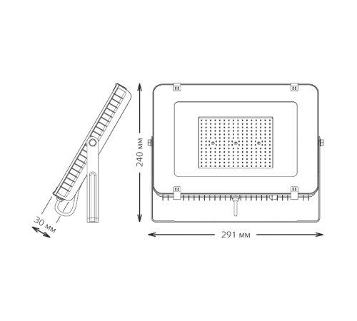 Прожектор светодиодный СДО LED Qplus 100Вт 9000Лм 6500К черный 1/12 IP65  613511100  Gauss