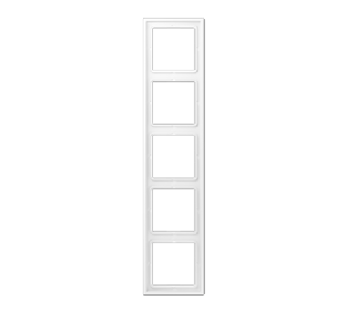 Рамка 5 постов; дюропласт; белый матовый  LS985WWM  Jung