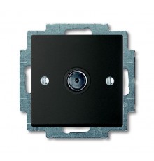 ABB Basic 55 Шато (чёрный) Розетка TV оконечная  1724-0-4313   2CKA001724A4313  ABB