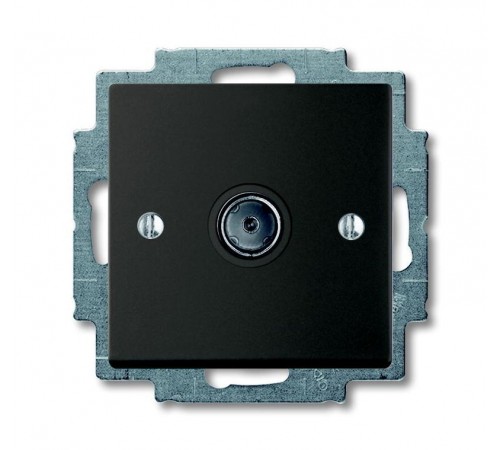 ABB Basic 55 Шато (чёрный) Розетка TV оконечная  1724-0-4313   2CKA001724A4313  ABB