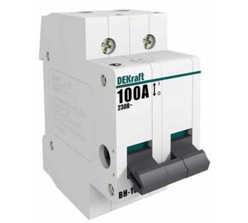 Выключатель нагрузки 2Р 100А ВН-102  17008DEK  DEKraft
