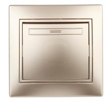 1-101-04 Intro Выключатель, 10А-250В, IP20, СУ, Plano, шампань  Б0030031  Intro