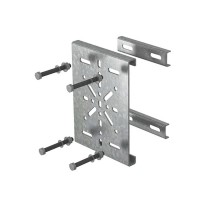 Крепление монтажной пластины к опорам ограждений, толщ. 3,0 мм, гор. цинк, 356944  КМПЛО-3,0-ГЦ   Ostec