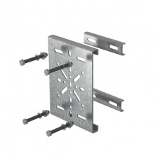 Крепление монтажной пластины к опорам ограждений, толщ. 3,0 мм, гор. цинк, 356944  КМПЛО-3,0-ГЦ   Ostec