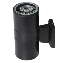 Светильник светодиодный архитектурный ДБУ PWL-245110/24D 2x9Вт 6500K IP65 фасадный черный  2857927  Jazzway