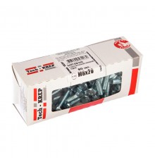 Болт DIN933 8.8 с шестигранной головкой оцинк. М6х20 (80 шт) - коробка с ок. Tech-Kr ( 0,473 кг)  105201  Tech-KREP