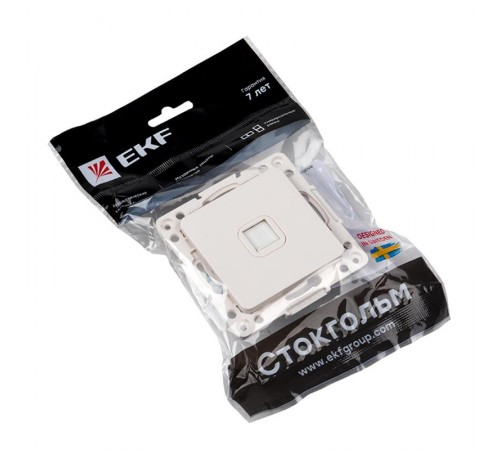Стокгольм Механизм Розетки RJ-45 1-местной белый PROxima  EYK01-035-10  EKF