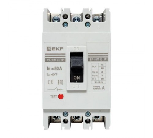 Выключатель автоматический ВА-99М 63/50А 3P 20кА EKF Basic  mccb99-63-50m  EKF