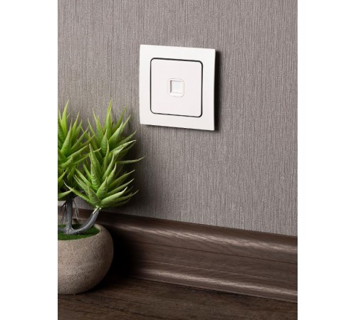 Стокгольм Механизм Розетки RJ-45 1-местной белый PROxima  EYK01-035-10  EKF