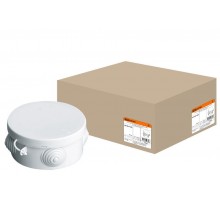 Коробка распределительная о/п D85х40мм, крышка, IP54, 4вх. инд. штрихкод  SQ1401-0502  TDM