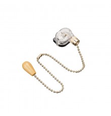 Выключатель для настенного светильника c деревянным наконечником, Gold, (1шт.)  06-0245-A  REXANT