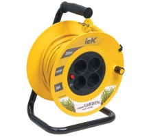 Удлинитель на катушке УК20 с т/з 4 места 2Р/20м 2х0,75 мм2 "Garden"  WKP23-06-04-20  IEK
