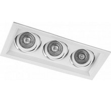 Светильник встраиваемый карданный под лампу MR16 DLT203 3x50W MR16 G5.3 белый  29772  FERON