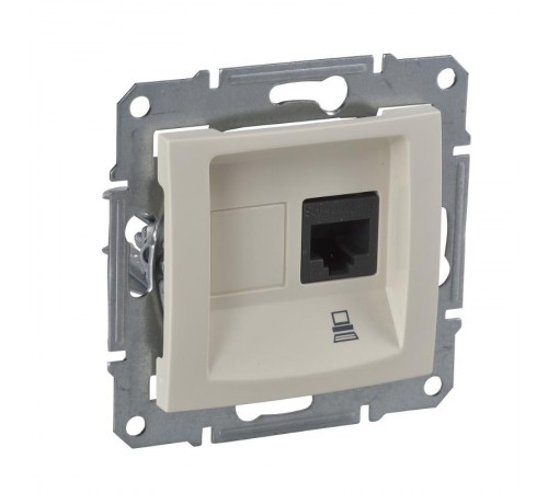 Sedna Бежевый Розетка компьютерная 1-ая RJ45 кат. 5e UTP  SDN4300147  Schneider Electric