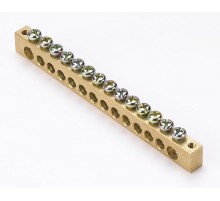 Шина нулевая 14 групп/крепеж по краям, сеч. 8x12  32006DEK  DEKraft