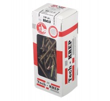 Саморезы универсальные 80х5,0 мм (100 шт) желтые - коробка с окном ( 0,608 кг)  102266  Tech-KREP