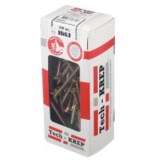 Саморезы универсальные 80х5,0 мм (100 шт) желтые - коробка с окном ( 0,608 кг)  102266  Tech-KREP