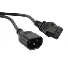 Кабель питания PWC-IEC13-IEC14-3.0-BK монитор-компьютер IEC 320 C13 - IEC 320 C14 (3x1.00), 10A, прямая вилка, 3м, цвет черный  34897  Hyperline