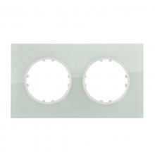 Рамка 2-постовая квадрат из натурального светлого стекла Vintage  884211-1  Ecoplast