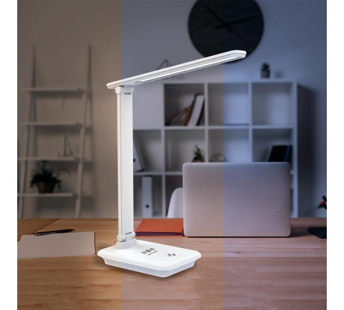 Светильник настольный складной 25W, 3000-6000К, 100-240V, белый, DE1728  41452  FERON