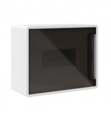 Щиток 8 мод настенный FRAME, белый, с тонированной дверцей, с 1 шиной PEN на 8 отв.  F08W1WD  DKC