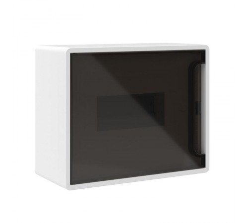 Щиток 8 мод настенный FRAME, белый, с тонированной дверцей, с 1 шиной PEN на 8 отв.  F08W1WD  DKC