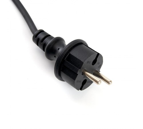 Сетевой шнур для гирлянд 3м, 2*0,5мм2, IP44, черный, DM403  48190  FERON