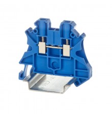 Клемма проходная, винтовой зажим, 2 точки подключения, 4 кв.мм, синяя  TUR-4-BU  DKC