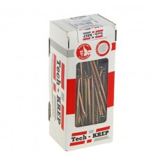 Саморезы универсальные 100х5,0 мм (100 шт) желтые - коробка с окном ( 0,776 кг)  102268  Tech-KREP