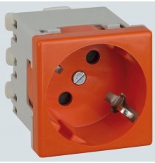 Simon Connect Розетка с/з 2P+E, модуль К45, безвинтовой зажим,16А, 250В, красный  K11-6  Simon