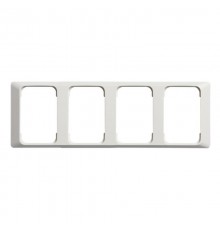 Рамка 4-постовая для DoubleSchuko, 100мм серия Jussi, белая  2524-100   2TKA000825G1  ABB