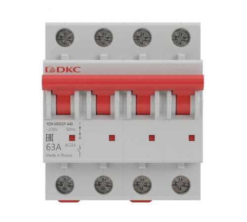 Выключатель нагрузки модульный YON MD63P-440  MD63P-440  DKC