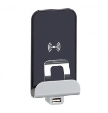 Устройство зарядное беспроводное Valena Life Qi 1А с дополнит. разъемом USB A 5В 2.4А