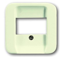 Плата центральная (накладка) для розеток громкоговорителя 0247, 0248, серия Busch-Duro 2000 SI, цвет сл. кость  1724-0-4329   2CKA001724A4329  ABB