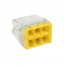 Строительно-монтажная клемма СМК 2273-246 (с пастой) 6 отверстий 0,5-2.5мм2 (50шт.) EKF PROxima  plc-smk-2273-246  EKF