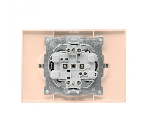 Валенсия розетка 2-местная с/з 16А кремовая с защ. штор. EKF PROxima   EWR16-128-20   EKF