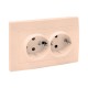 Валенсия розетка 2-местная с/з 16А кремовая с защ. штор. EKF PROxima   EWR16-128-20   EKF