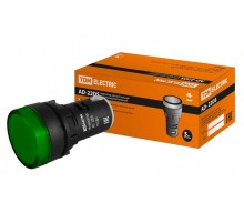 Лампа AD-22DS(LED)матрица d22мм зеленый 110В AC/DC   SQ0702-0031  TDM