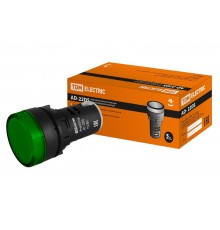 Лампа AD-22DS(LED)матрица d22мм зеленый 110В AC/DC   SQ0702-0031  TDM