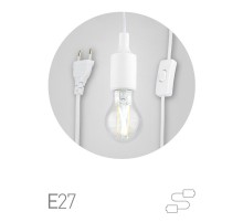 Светильник для растений FITO-Holder E27 с проводом и выключателем для фитоламп с цоколем Е27  Б0057286  ЭРА