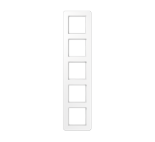 Рамка для вертикальной и горизонтальной установки, 5 постов; термопласт; белый; A FLOW  AF585BFWW  Jung