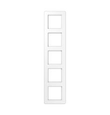 Рамка для вертикальной и горизонтальной установки, 5 постов; термопласт; белый; A FLOW  AF585BFWW  Jung