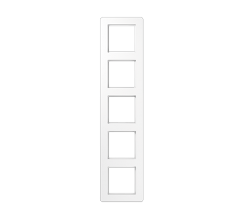 Рамка для вертикальной и горизонтальной установки, 5 постов; термопласт; белый; A FLOW  AF585BFWW  Jung