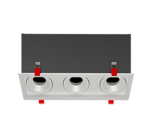 Рамка для модульного светильника FLEX 50 14 тройная встраиваемая 110х325х130мм RAL9010 поворотная  V1-R0-00435-10014-2000000  VARTON
