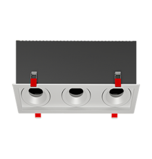 Рамка для модульного светильника FLEX 50 14 тройная встраиваемая 110х325х130мм RAL9010 поворотная  V1-R0-00435-10014-2000000  VARTON