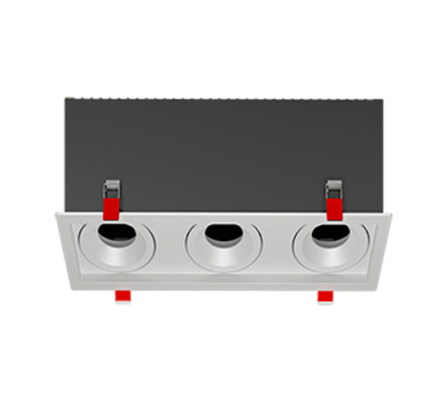 Рамка для модульного светильника FLEX 50 14 тройная встраиваемая 110х325х130мм RAL9010 поворотная  V1-R0-00435-10014-2000000  VARTON