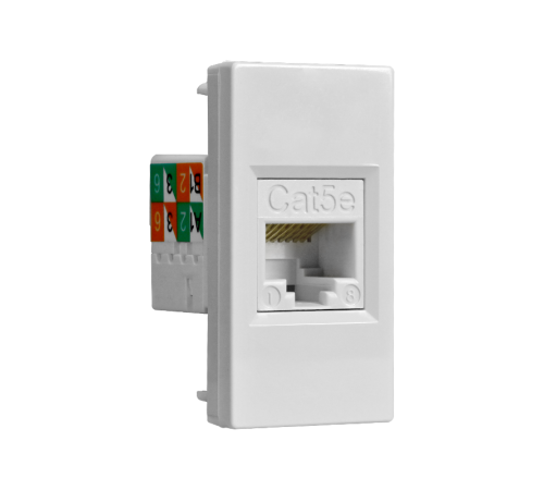 Altira Белый Розетка W45 1XRJ45 Cat.5E формата 45Х22,5 RAL 9003  RIN-145K5E-B  SE