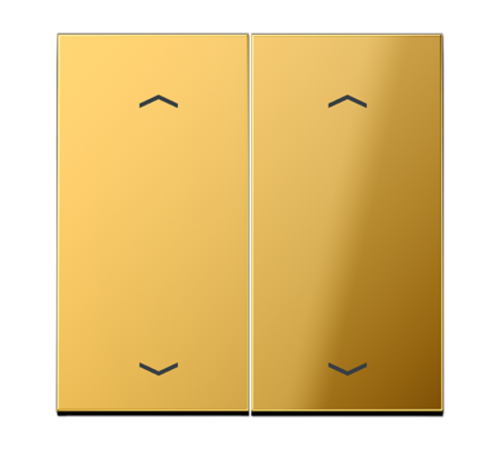 Клавиша для KNX кнопки с символами "стрелки", 2 группы; металл; имитация золота  GO102P  Jung