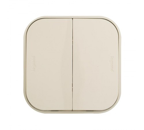 Quteo Слоновая кость Переключатель 2-клавишный 10А  782236  Legrand