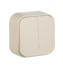 Quteo Слоновая кость Выключатель 2-клавишный 10А  782232  Legrand